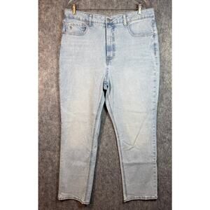 NWOT FRYE Womens High Rise Light Wash Straight Leg Blue Jeans Denim - 14/32